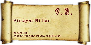 Virágos Milán névjegykártya